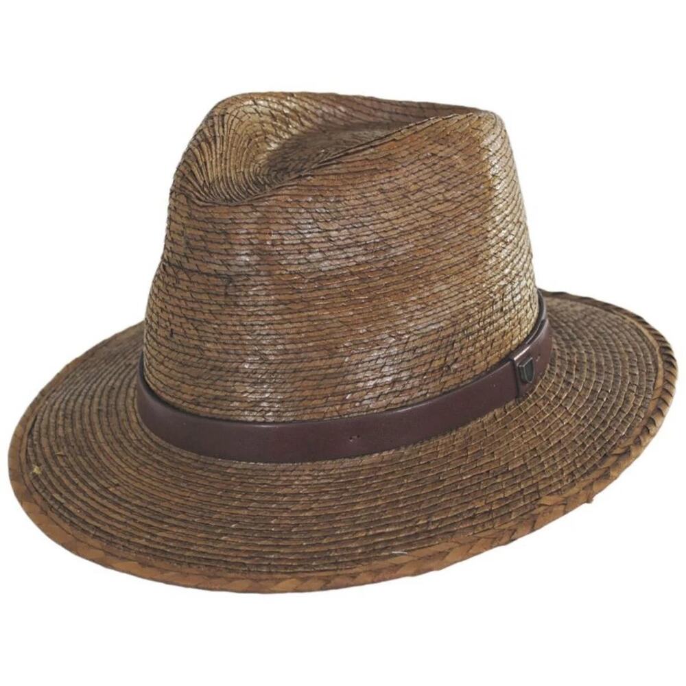 Messer Palm Straw Fedora Hat - Size Medium